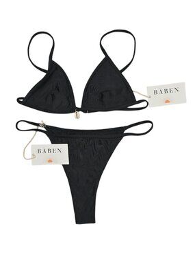 Baben Lucy Top & Bottom Bikini in Black